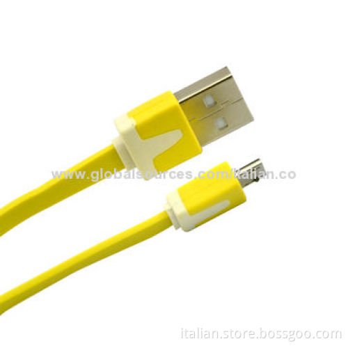Cheap Price Flat Noodle Micro USB Cable, Charging and Data Transfer Sync, Easy to Use